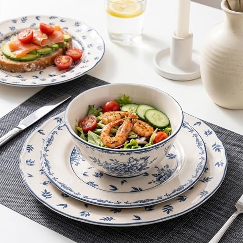 Ceramic Dinnerware Set, Series Western Ⅰ(Vintage Cobalt Blue) - Image 2