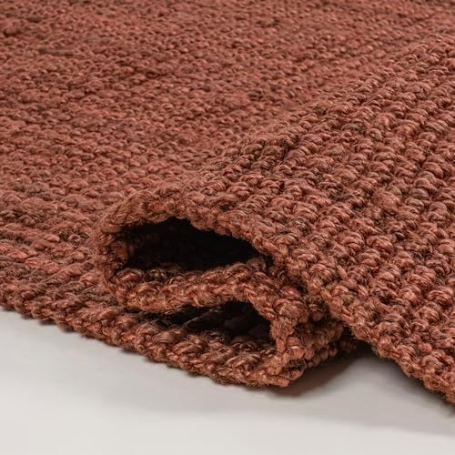 JONATHAN Y Pata Hand Woven Chunky Jute Terracotta Indoor Area Rug, 8x10, Bohemian, Rustic, Cottage, Easy-Cleaning for Living Room, Bedroom, Kitchen, Non-Shedding (NRF102F-8) - Image 4