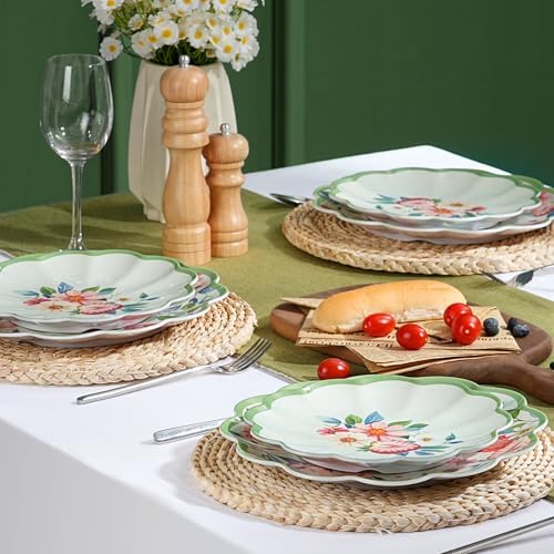 Melamine Dinner Plates Set of 4, 11-Inch Strawberry Plates - Image 5