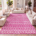 JONATHAN Y Boho Vintage Diamond Fuchsia/Ivory Indoor Area Rug 5X8 ft, Moroccan Hype for Living Room, Bedroom, Kitchen, Office, Easy-Cleaning, High Traffic, Pet-Friendly, Non-Shedding (MOH101G-5) by JONATHANY