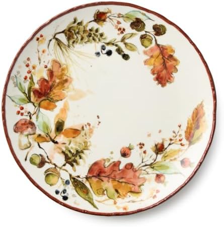 Autumn Meadows DINNER PLATES, SET OF 4 —generous 11-inch canvases where harvest botanicals bloom in amber, sienna, and gold, anchoring every place setting with the warmth of the season. by CERTIFIEDINTERNATIONAL