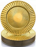 Havawish 8 Pcs 13 Inch Gold Charger Plates with Shell Edge by Havawish
