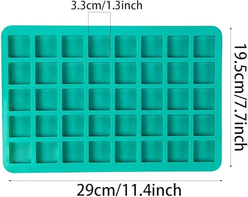 40 Cavities Square Silicone Mould Chocolate Mould Cake Baking Mold Candy Sweet Moulds Ice Cube Tray Molds Silicone Molds for Crafts for Making Chocolate Candy Ice Cube Tray