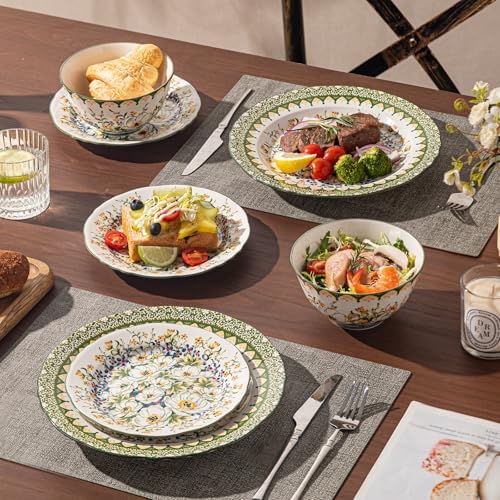 Ceramic Dinnerware Set, Series Western Ⅰ(Green Jasmine) - Image 5