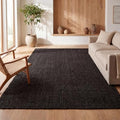 JONATHAN Y Pata Hand Woven Chunky Jute Black Indoor Area Rug, 4x6, Bohemian, Rustic, Cottage, Easy-Cleaning for Living Room, Bedroom, Kitchen, Non-Shedding (NRF102E-4) by JONATHANY