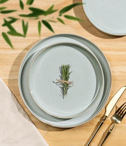 TheTerra Ceramic Dinnerware Set for 8, 24-Piece Plates and Bowls Set - Image 3