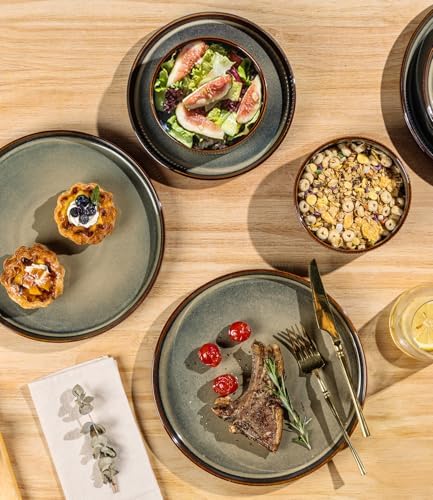 TheTerra Ceramic Dinnerware Set for 4, 16-Piece Plates and Bowls Set - Image 4