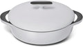 Caraway Enameled Cast Iron Braiser - 3.5 qt Braiser Pan - 3 Layer Enamel Coating - No Seasoning Required - Compatible With All Stovetops - Oven Safe - Free From Forever Chemicals - Gray