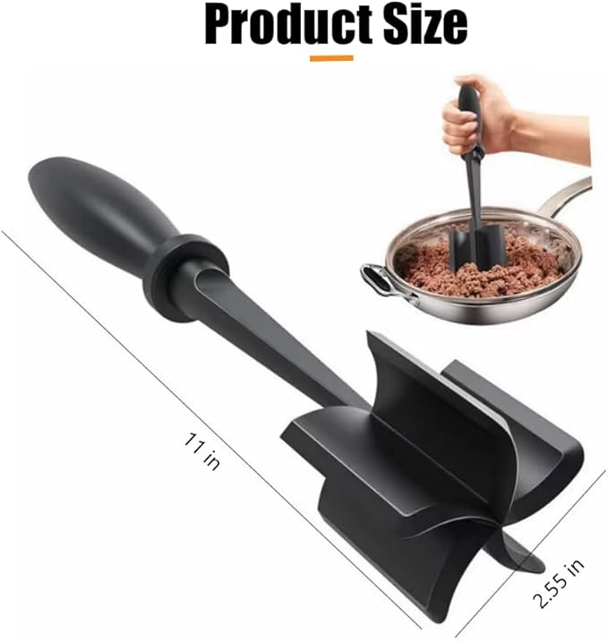 Ground Beef Chopper Tool, Meat Chopper, Hamburger Smasher Tool, Meat Masher Kitchen Tool, High Temperature Resistance, Scratch Resistant (1)