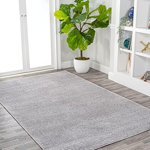 JONATHAN Y Haze Solid Low-Pile Light Gray Indoor Area Rug 5x8, Coastal,Bohemian,Minimalist,Classic, Easy-Cleaning for Living Room,Bedroom,Kitchen,Pet Friendly,Non-Shedding (SEU100K-5) - Image 3