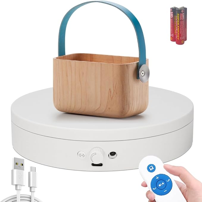 Knob Speed Adjustment Remote Control Motorized Rotating Display Stand 3d scanner Electric Turntable rotating platform for Photography Products Shows,Jewelry,Watch,3D Models,Cake Support AAA