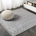 JONATHAN Y Boho Vintage Diamond Gray/Ivory Square Area Rug 7X7 ft, Moroccan Hype for Living Room, Bedroom, Kitchen, Office, Easy-Cleaning, High Traffic, Pet-Friendly, Non-Shedding (MOH101C-7SQ) by JONATHANY