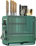 Knife Holder Organizer Stainless Steel Rack This multifunctional kitchen storage rack with Utensil (Green) version:No cutting board rack