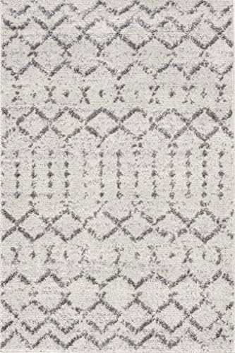 JONATHAN Y Boho Vintage Diamond Cream/Gray Indoor Area Rug 2X3 ft, Moroccan Hype for Living Room, Bedroom, Kitchen, Office, Easy-Cleaning, High Traffic, Pet-Friendly, Non-Shedding (MOH101B-23) - Image 3
