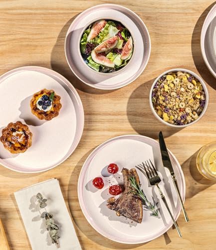 TheTerra Ceramic Dinnerware Set for 6, 18-Piece Plates and Bowls Set - Image 4
