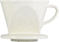Melamine Pour Over Coffee Maker with 3 Drip Holes, Pour Over Coffee Dripper For Camping, Home, Café, Size 02 (White)