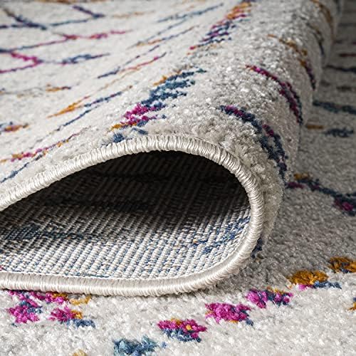 JONATHAN Y Boho Vintage Diamond Cream/Multi Indoor Area Rug 4X6 ft, Moroccan Hype for Living Room, Bedroom, Kitchen, Office, Easy-Cleaning, High Traffic, Pet-Friendly, Non-Shedding (MOH101H-4) - Image 5