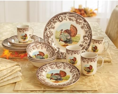 BrylaneHome 16-Piece Haydon Turkey Dinnerware by BrylaneHome