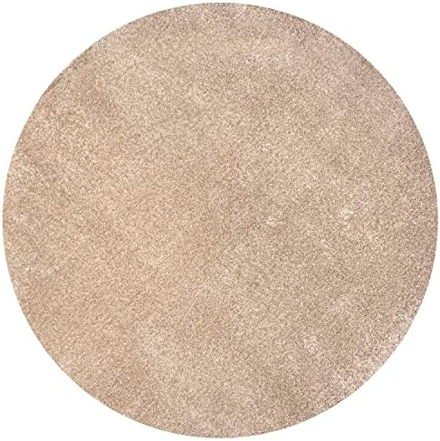 JONATHAN Y Haze Solid Low-Pile Beige 4' Round Indoor Area Rug, Coastal,Bohemian,Minimalist,Classic, Easy-Cleaning for Living Room,Bedroom,Kitchen,Pet Friendly,Non-Shedding (SEU100G-4R) - Image 5