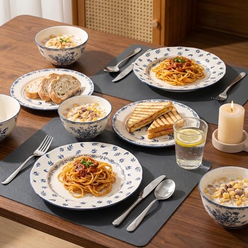Ceramic Dinnerware Set, Series Western Ⅰ(Vintage Cobalt Blue) - Image 5