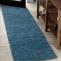 JONATHAN Y Haze Solid Low-Pile Turquoise Runner Rug 2x10, Coastal,Bohemian,Minimalist,Classic, Easy-Cleaning for Living Room,Bedroom,Kitchen,Pet Friendly,Non-Shedding (SEU100H-210) by JONATHANY