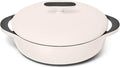Caraway Enameled Cast Iron Braiser - 3.5 qt Braiser Pan - 3 Layer Enamel Coating - No Seasoning Required - Compatible With All Stovetops - Oven Safe - Free From Forever Chemicals - Cream