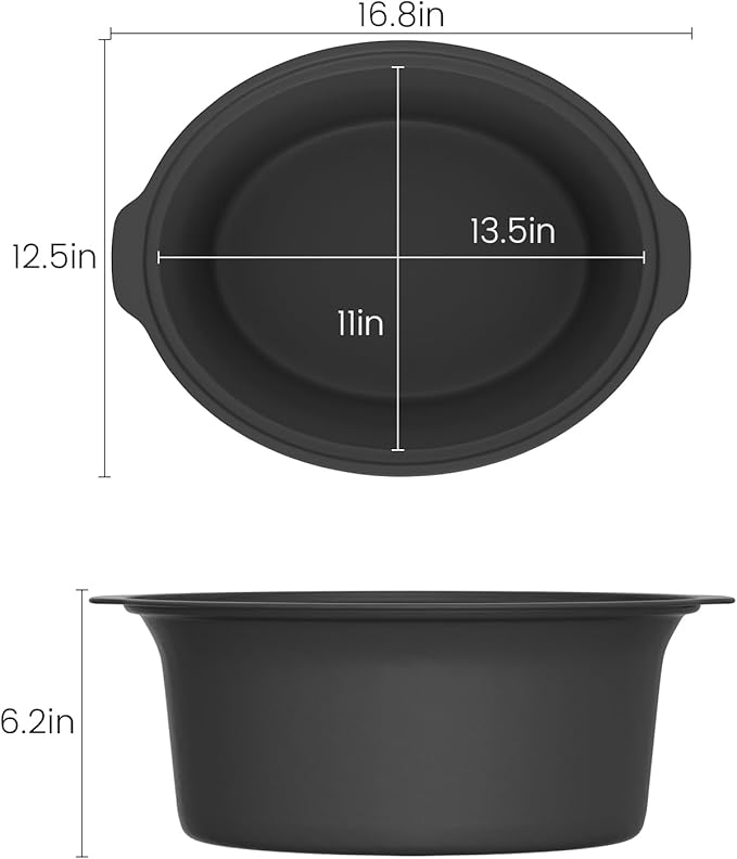 HOMECOOKIN Slow Cooker, Extra Large 10 Quart Digital Programmable Slow Cookers with Timer, Dishwasher Safe Glass Lid & Crock, Kitchen Appliance for Families and Gatherings, Black