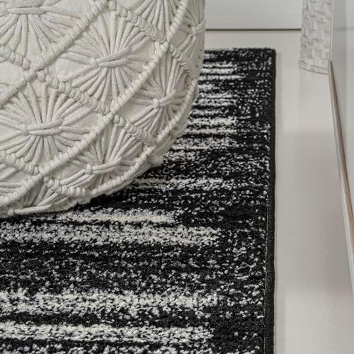 JONATHAN Y Khalil Modern Berber Stripe Black/Cream Indoor Area Rug, 3x5, Contemporary, Bohemian, Easy-Cleaning for Living Room, Bedroom, Kitchen, Pet Friendly, Non-Shedding (MOH207F-3) - Image 6