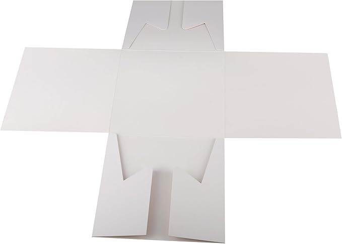 Cakebon Cake Boxes with Boards - 8 Inch Round Cake Drum White (1-pack) - Box With Window for Birthdays, Weddings and Parties