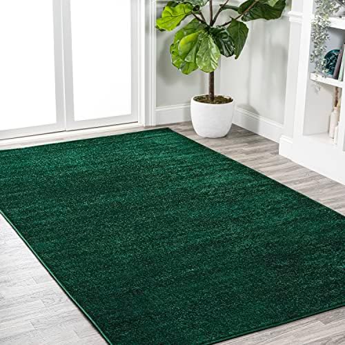 JONATHAN Y Haze Solid Low-Pile Emerald Indoor Area Rug 6x9, Coastal,Bohemian,Minimalist,Classic, Easy-Cleaning for Living Room,Bedroom,Kitchen,Pet Friendly,Non-Shedding (SEU100L-6) - Image 4