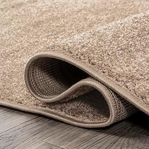 JONATHAN Y Haze Solid Low-Pile Beige 6x9 Oval Indoor Area Rug, Coastal,Bohemian,Minimalist,Classic, Easy-Cleaning for Living Room,Bedroom,Kitchen,Pet Friendly,Non-Shedding (SEU100G-6OV) - Image 4