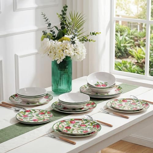 Dinnerware Sets - 12pcs Melamine Plates and Bowls (Apple Design) - Image 6