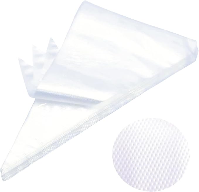 24 Inch Extra Large Piping Bags - 100 Pack Disposable Non-Slip Thickened Pastry Bag - Anti Burst Pastry Bags, Ideal for Icing, Cake Baked Goods Baking Chocolate Cupcake Decoratin XXL