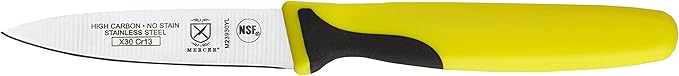 Mercer Culinary Millennia Colors 5-Piece Magnetic Board Set with Yellow Handles, Bamboo