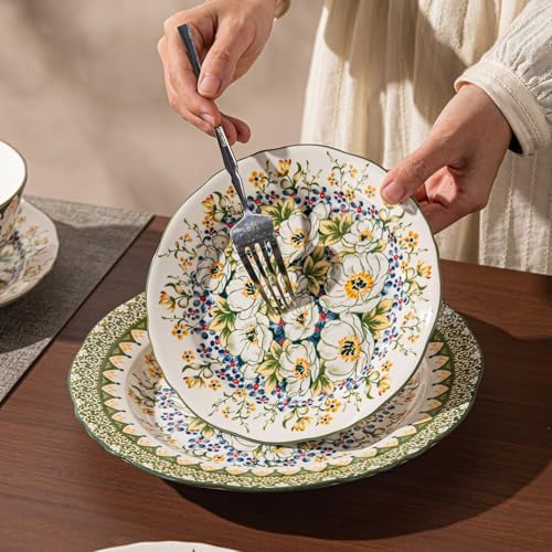 Ceramic Dinnerware Set, Series Western Ⅰ(Green Jasmine) - Image 4