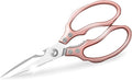 Kitchen Scissors, Heavy Duty Sharp Shears Dishwasher Safe, Rose Gold Cooking Accessories for Meat, Chicken, Fish, Poultry, Herb, Bread