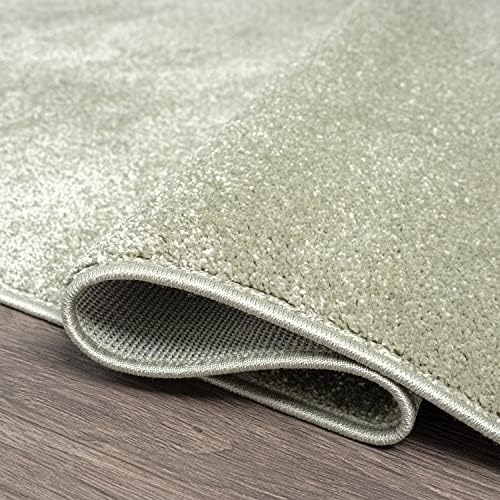 JONATHAN Y Haze Solid Low-Pile Green 9x9 Square Indoor Area Rug, Coastal,Bohemian,Minimalist,Classic, Easy-Cleaning for Living Room,Bedroom,Kitchen,Pet Friendly,Non-Shedding (SEU100O-9SQ) - Image 5