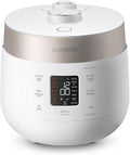 CUCKOO Twin Pressure Rice Cooker 10-Cup Uncooked / 20-Cup Cooked with Nonstick Inner Pot, Large Rice Maker & Warmer with 16 Menu Options, Open Cooking Mode, Voice Guide, White (CRP-ST1009FW)