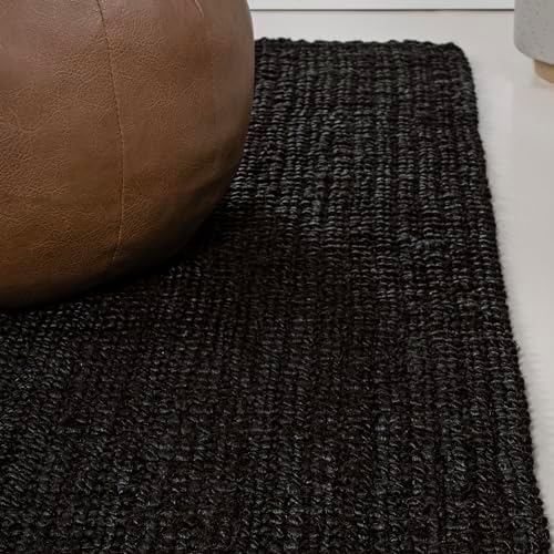 JONATHAN Y Pata Hand Woven Chunky Jute Black Runner Rug, 2x8, Bohemian, Rustic, Cottage, Easy-Cleaning for Living Room, Bedroom, Kitchen, Non-Shedding (NRF102E-28) - Image 5