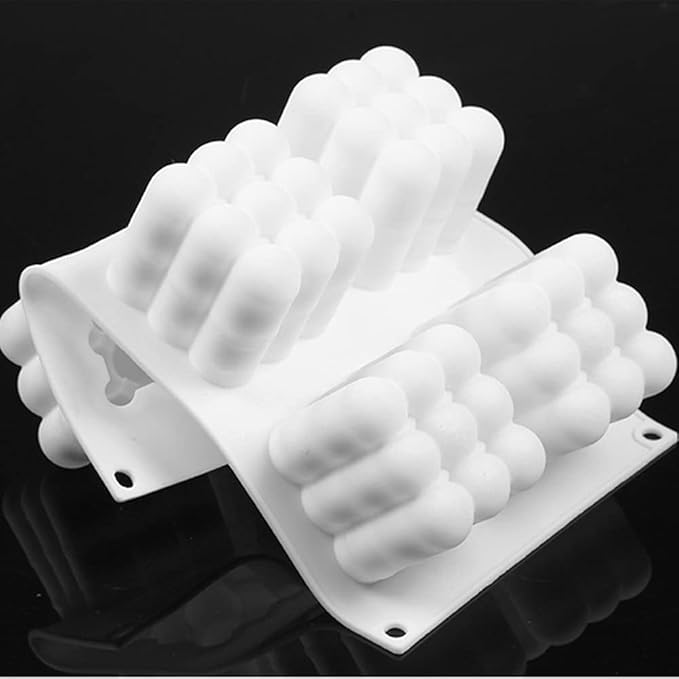 DIY 3D Candle Mold Handmade Aromatherapy Soy Wax Candle Silicone Mold Plaster Candles Mould UV Epoxy Resin Soap Molds (6 Cavity)