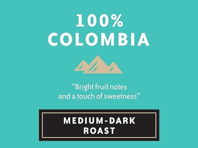 Community Coffee 100% Colombia, Medium Dark Roast Ground Coffee, 12 Ounce (Pack of 2)