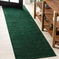 JONATHAN Y Haze Solid Low-Pile Emerald Runner Rug 2x12, Coastal,Bohemian,Minimalist,Classic, Easy-Cleaning for Living Room,Bedroom,Kitchen,Pet Friendly,Non-Shedding (SEU100L-212) by JONATHANY