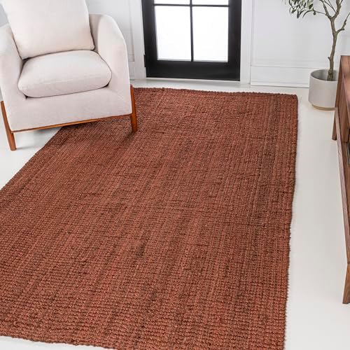 JONATHAN Y Pata Hand Woven Chunky Jute Terracotta Indoor Area Rug, 8x10, Bohemian, Rustic, Cottage, Easy-Cleaning for Living Room, Bedroom, Kitchen, Non-Shedding (NRF102F-8) - Image 3