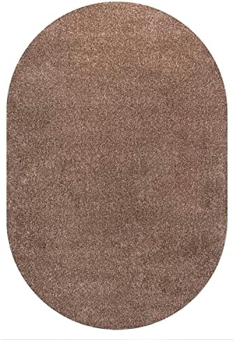JONATHAN Y Haze Solid Low-Pile Brown 4x6 Oval Indoor Area Rug, Coastal,Bohemian,Minimalist,Classic, Easy-Cleaning for Living Room,Bedroom,Kitchen,Pet Friendly,Non-Shedding (SEU100J-4OV) - Image 2
