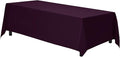 Gee Di Moda Rectangle Tablecloth - 90 x 156 Inch Eggplant - Heavy Duty Washable Polyester - 8 Ft Table, Holiday Party, Wedding & Baby Shower