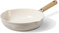 CAROTE 10" Ceramic Frying Pan Skillet, Non Stick Skillet Chef's Pan, Healthy & PFOA/PFAS Free, Induction-Compatible, Taupe