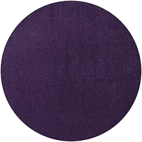 JONATHAN Y Haze Solid Low-Pile Purple 5' Round Indoor Area Rug, Coastal,Bohemian,Minimalist,Classic, Easy-Cleaning for Living Room,Bedroom,Kitchen,Pet Friendly,Non-Shedding (SEU100N-5R) - Image 2