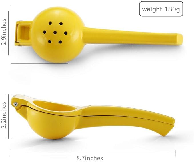 Manual Juicer Citrus Lemon Squeezer, Fruit Juicer Lime Press Metal, Professional Hand Juicer Kitchen Tool(Yellow）
