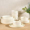 TheTerra Ceramic Dinnerware Set for 6, 18-Piece Plates and Bowls Set by TheTerra