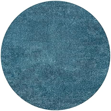 JONATHAN Y Haze Solid Low-Pile Turquoise 5' Round Indoor Area Rug, Coastal,Bohemian,Minimalist,Classic, Easy-Cleaning for Living Room,Bedroom,Kitchen,Pet Friendly,Non-Shedding (SEU100H-5R) - Image 3